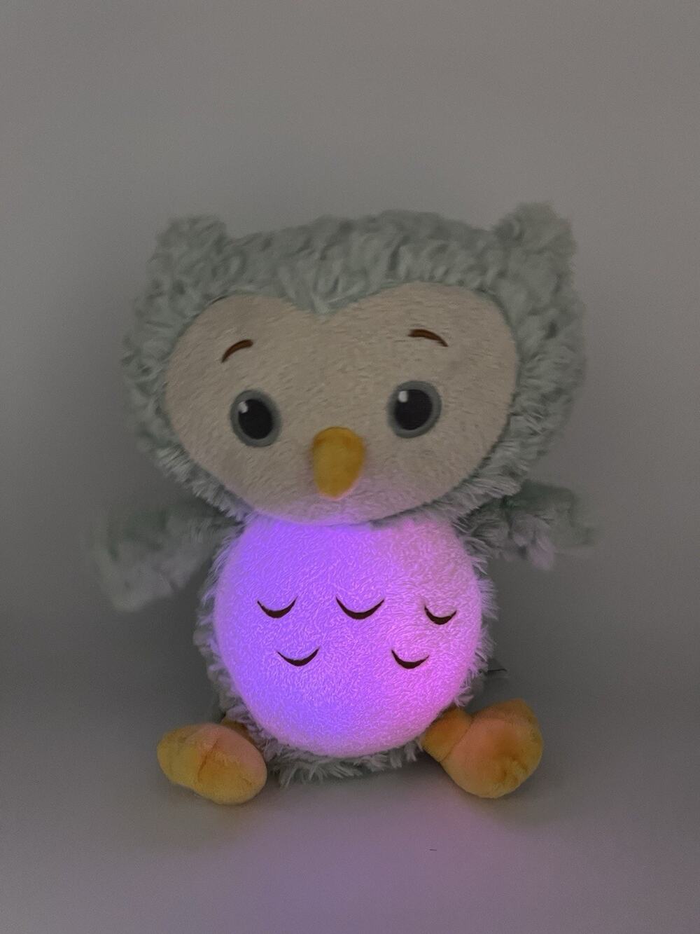 Cuddle Barn Plush Animated Owl Flaps Wings Lights Up 2 Nursery Songs 9”